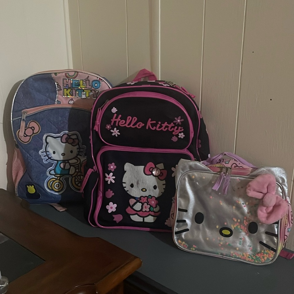Hello Kitty backpack and lunch bag